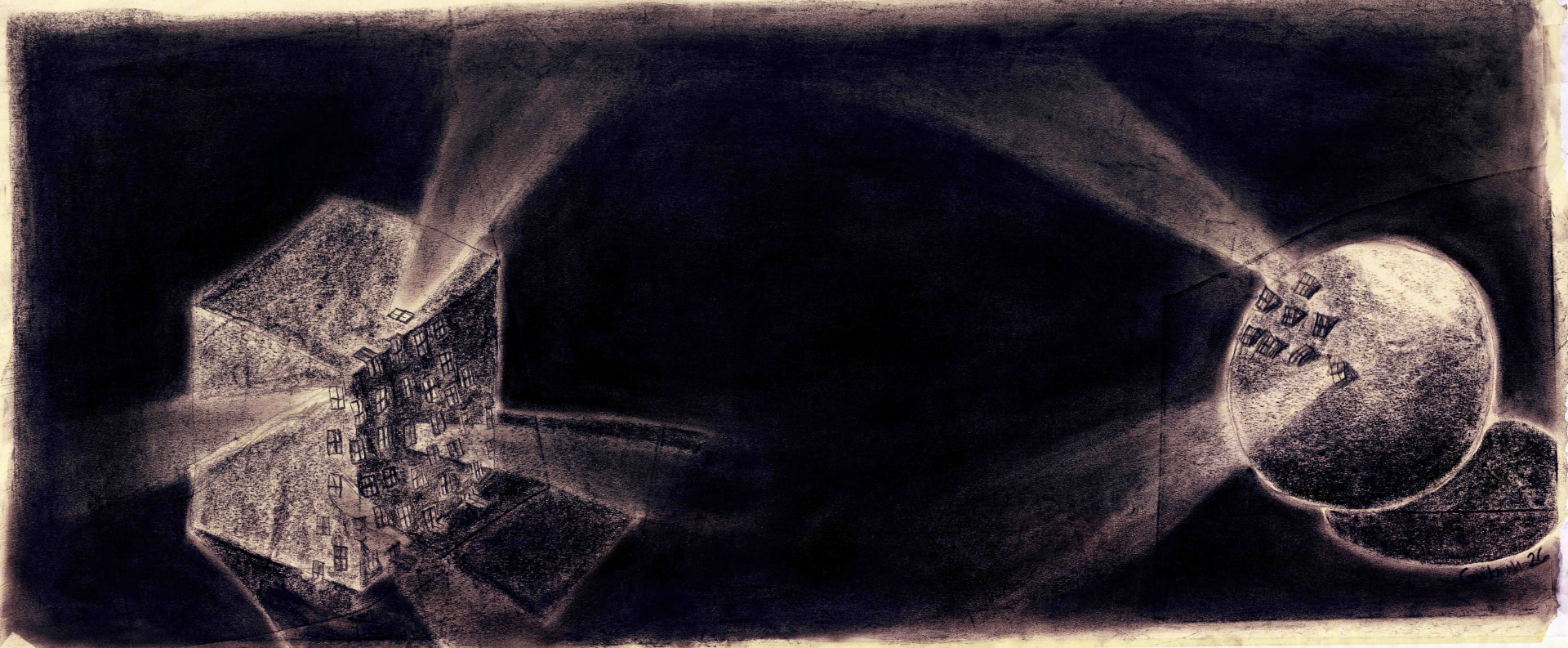 Northern Lights — drawing by Gautam Bhatia