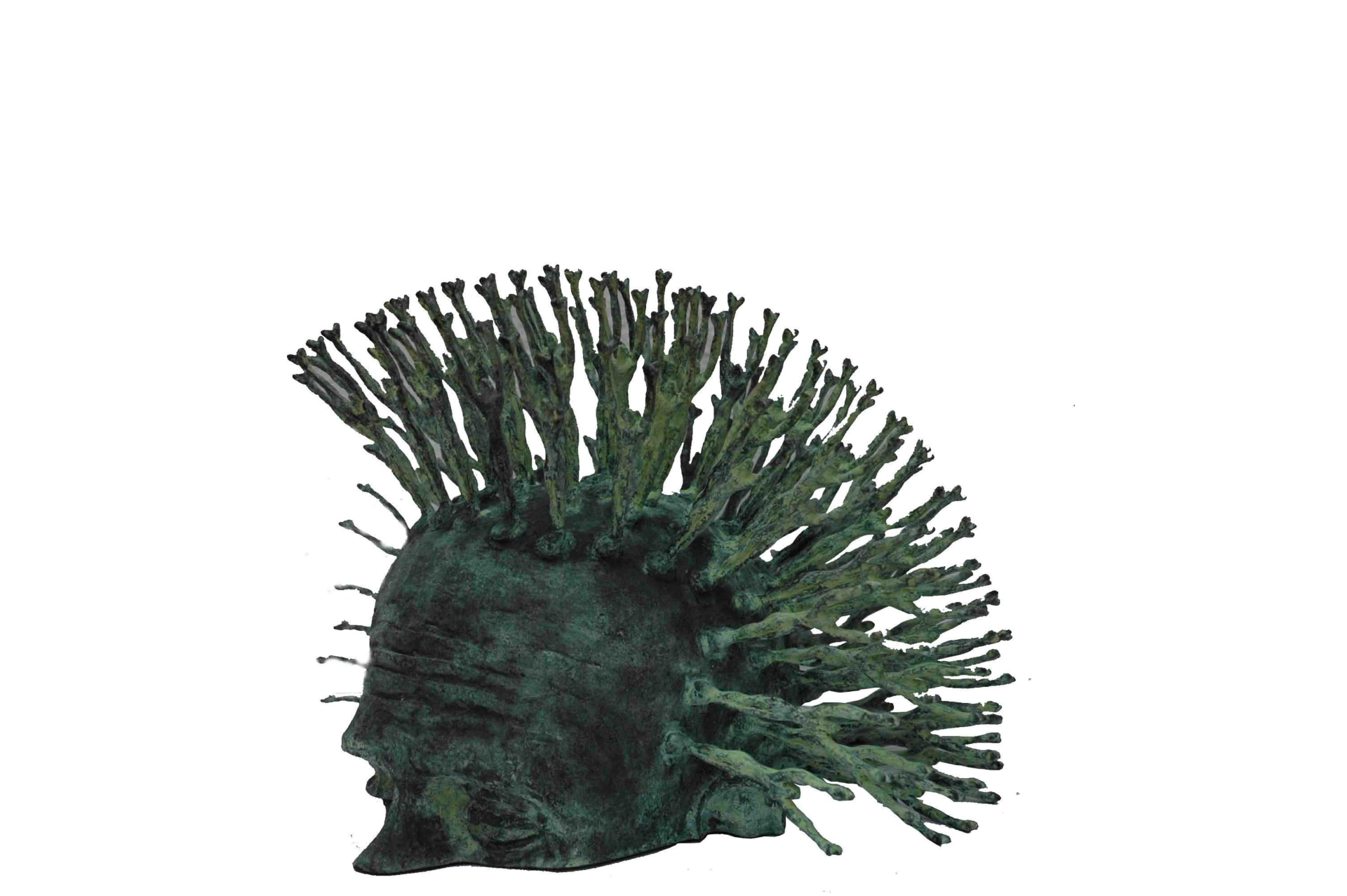 Head V — bronze sculpture by Gautam Bhatia