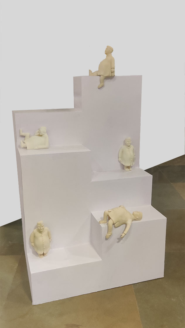 Minister 6-B — fiberglass sculpture by Gautam Bhatia