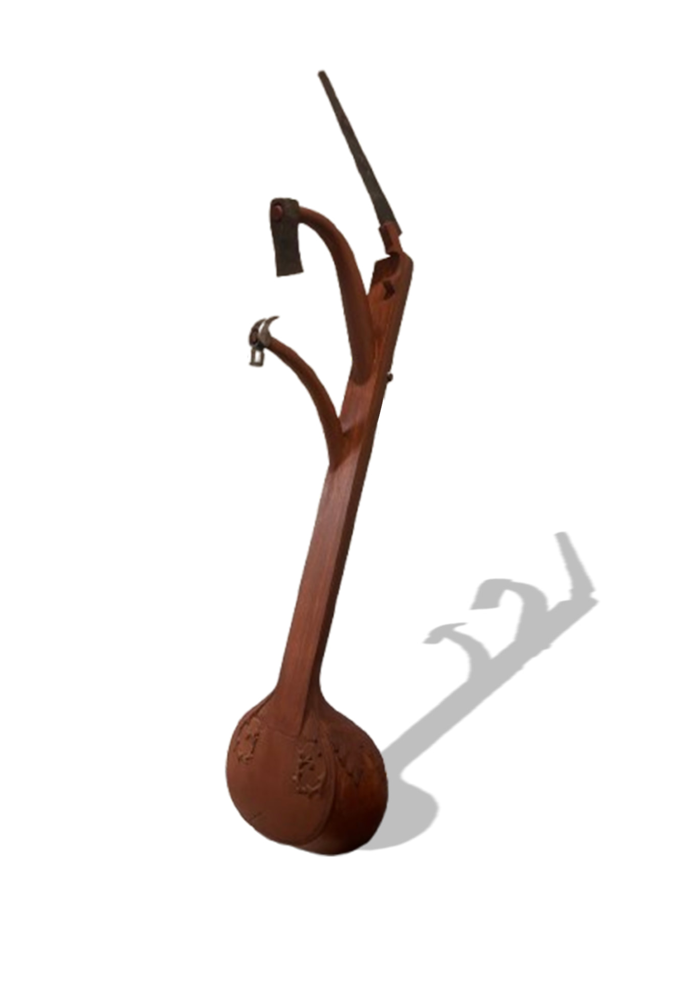 Carpenter Rag in Hammer and Saw — mixed media sculpture by Gautam Bhatia
