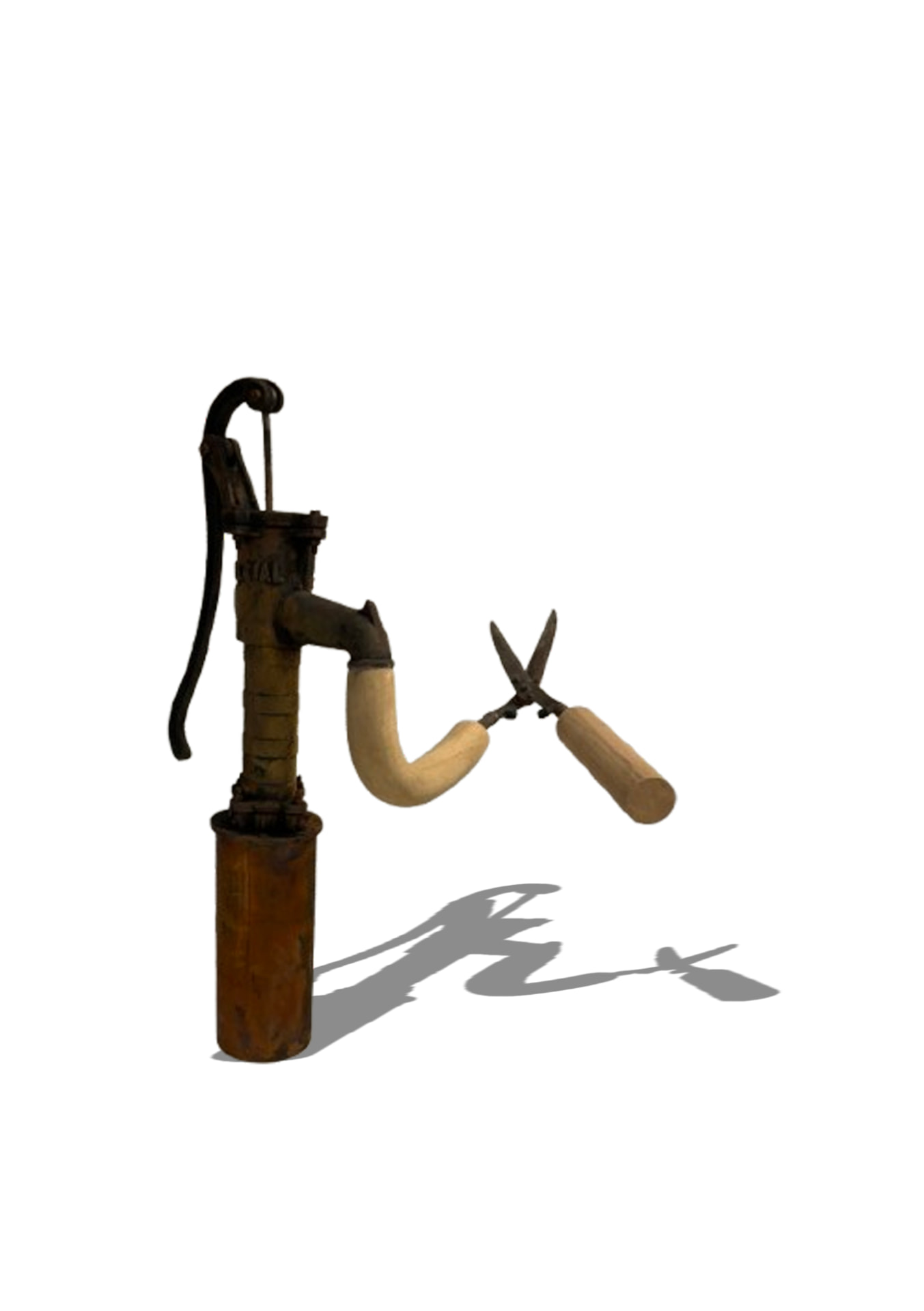 Cut off the Supply — mixed media sculpture by Gautam Bhatia