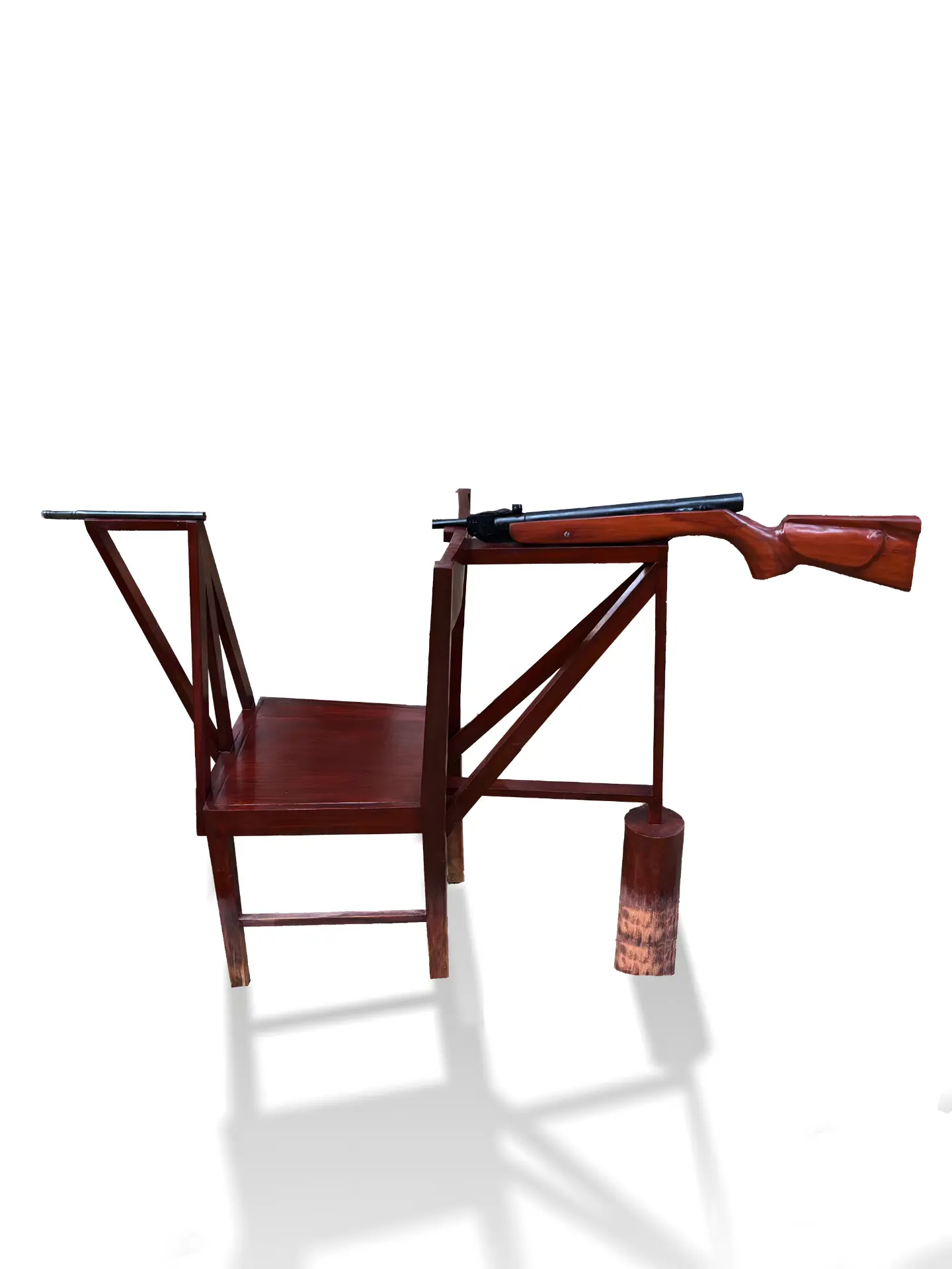 Shotgun Chair — mixed media sculpture by Gautam Bhatia