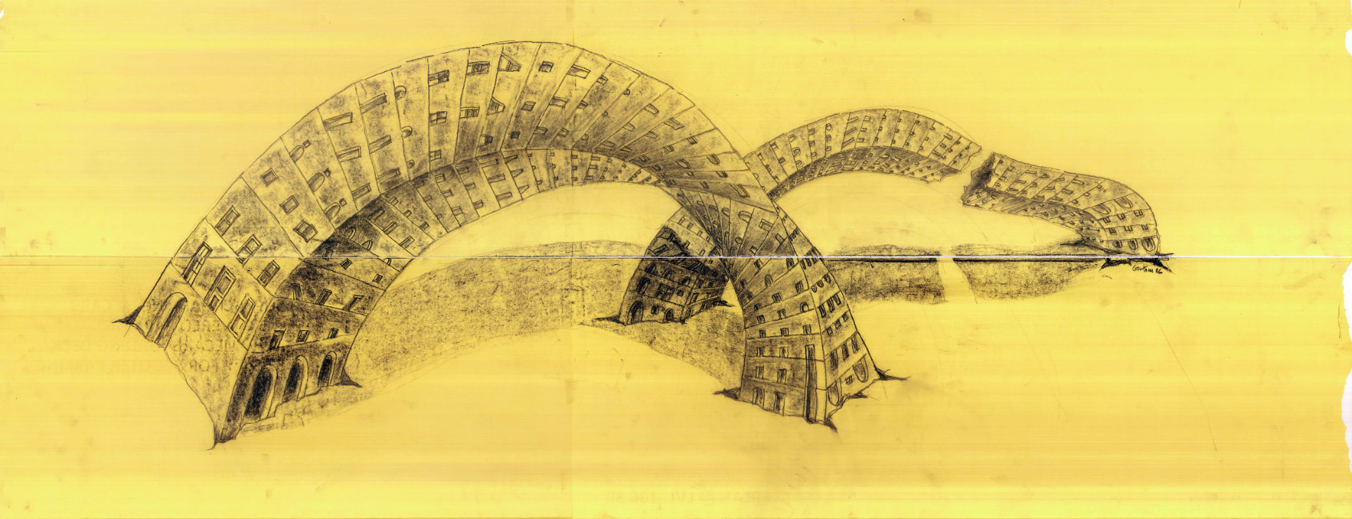Earthscraper — drawing by Gautam Bhatia