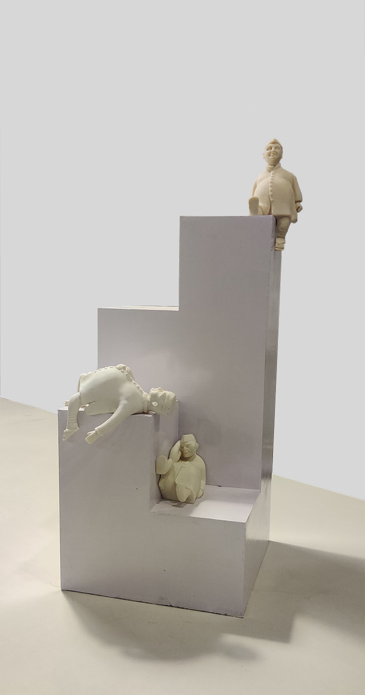 Minister 5 — fiberglass sculpture by Gautam Bhatia