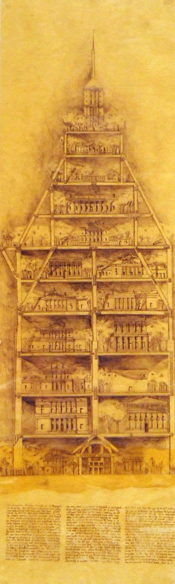 Highrise of Bungalows — pencil drawing by Gautam Bhatia