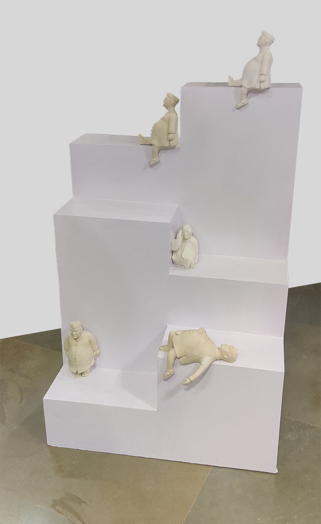 Minister 6-A — fiberglass sculpture by Gautam Bhatia